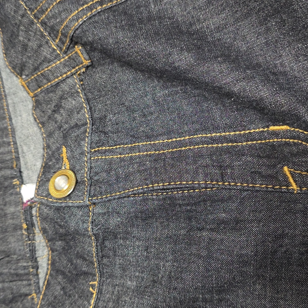 Baby Phat Dark Wash Denim Cargo Capris 44"×20" Been Altered Tagged As 24 - Picture 4 of 8